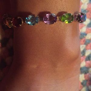Genuine 15ct + multi gemstone bracelet